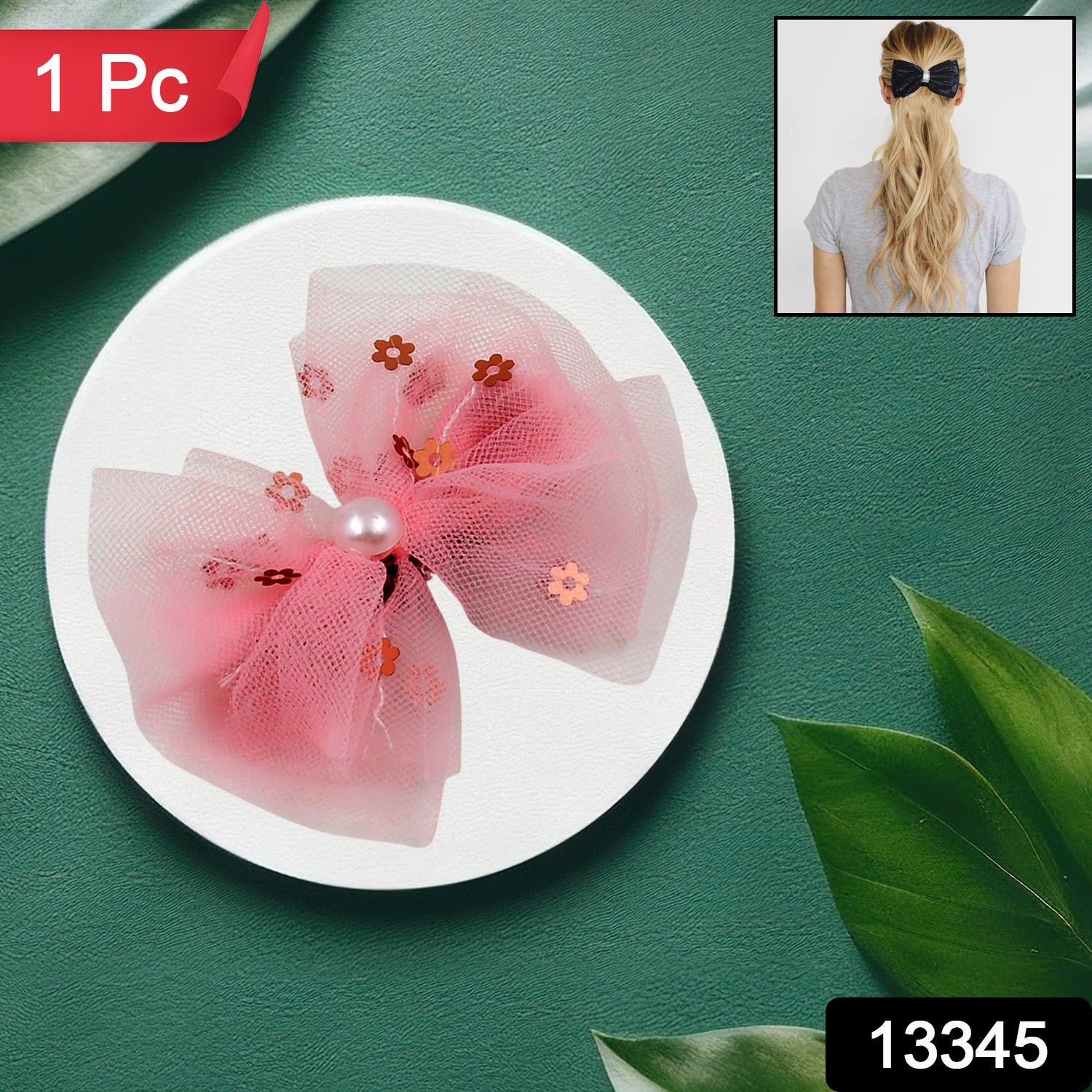Hair Bow Knot Clip Suitable For Girls (1 Pc) Hair Bow Knot Clip Suitable For Girls (1 Pc)